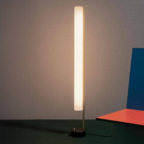 Lampadaire G54 / LED - Réédition 1959, Pierre Guariche - SAMMODE STUDIO - Blanc - Acier laqué, Laiton, PMMA