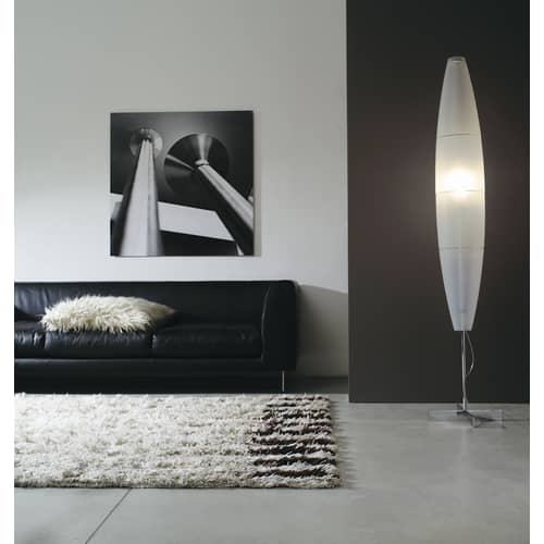 Lampadaire Havana - Foscarini - Blanc - On/Off - Métal, Polyéthylène