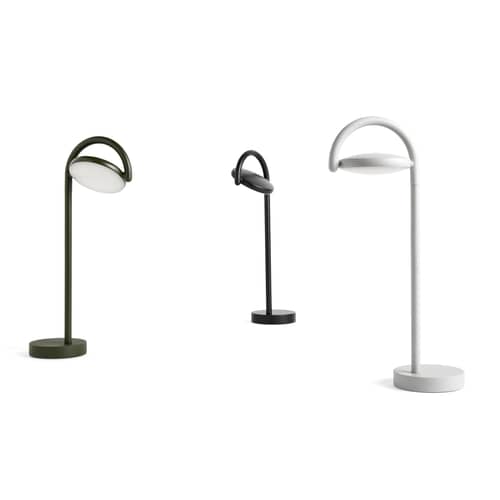 Lampe de table Marselis métal noir / Diffuseur orientable - H 38 cm - Hay - Noir - Acier, Aluminium, Fonte, Nylon, Polycarbonate