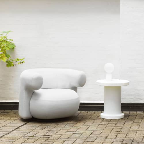 Lampe extérieur sans fil rechargeable Yo Small plastique blanc / LED - H 27 cm - Normann Copenhagen - H 27 cm - ABS, Polyéthylène