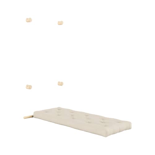 Fauteuil convertible Hooked / Dormeuse & lit d\'appoint - KARUP DESIGN - Beige 747 / Pin - Fibres recyclées mélangées, Mousse, Pin massif certifié FSC
