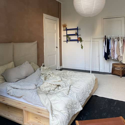 Lit double Ziggy / Pour matelas 140 x 200 cm - Rangements intégrés - KARUP DESIGN - Pin clair - Pin massif certifié FSC