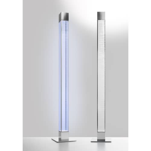 Lampada a stelo Mimesi LED metallo trasparente / Bluetooth - H 193 cm - Artemide - Trasparente & cromato - Materiale plastico, Metallo