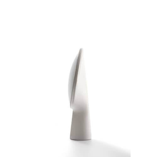 Miroir à poser Cyclope céramique blanc / H 46,5 cm - Moustache - Écru - Terre cuite émaillée