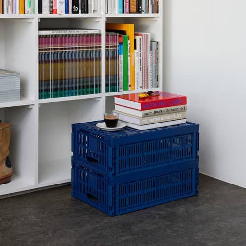 Panier Colour Crate plastique rouge Large / 34,5 x 53 cm - Recyclé / Seconde vie - Hay - Bordeaux - Polypropylène recyclé