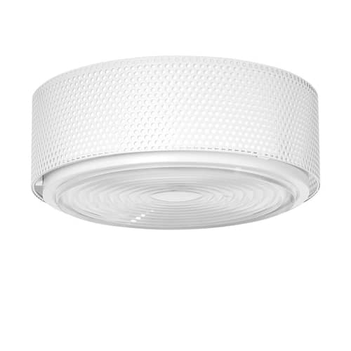 Plafonnier G13 Large métal blanc / Réédition 1952, Pierre Guariche - SAMMODE STUDIO - Blanc - Métal, Verre