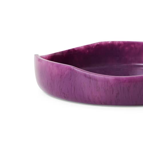 Plat de service  plastique violet / Ø 26,5 cm - HK LIVING - Prune - Résine