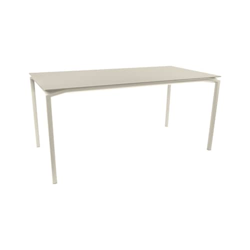 Calvi INDOOR Rectangular table composite material grey / 160 x 80 cm - Tray FENIX® / 6 people - Fermob - Clay grey - Aluminium, FENIX®