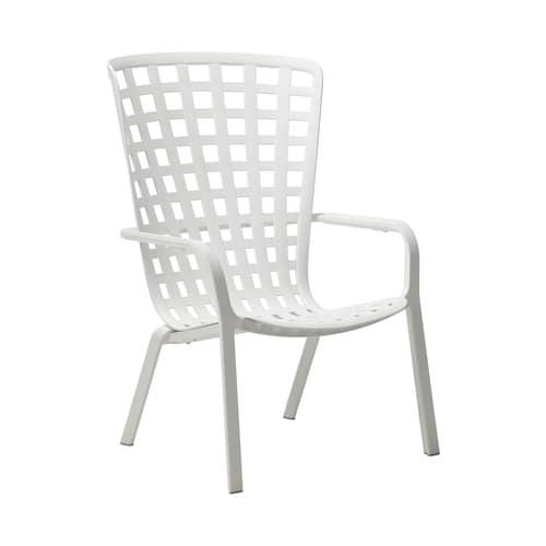 Folio Stackable armchair composite material white / Multiposition folder - NARDI - White - Fibreglass resin