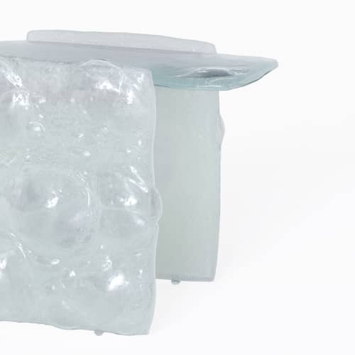 Table d\'appoint Opalia verre transparent / 52 x 32 x H 40 cm - Glas Italia - Transparent - Verre