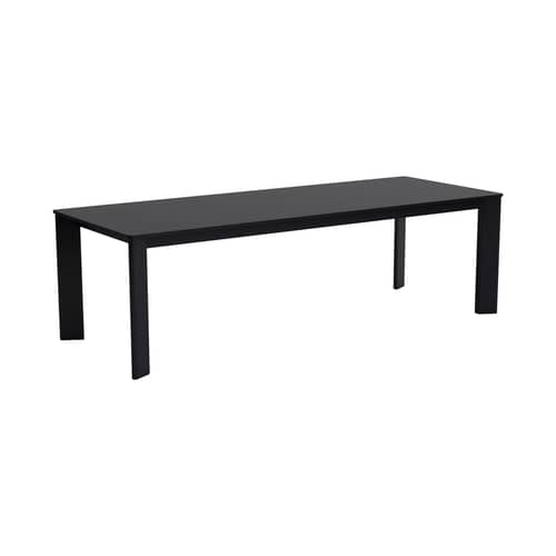 Tavolo rettangolare Chisel 30 legno nero / 250 x 95 cm - Hay - Nero - Impiallacciatura rovere laccato