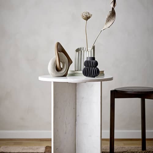 Vase Henaj keramik beige / Set aus 2 Vasen - Steingut - Bloomingville - Beige - Sandstein