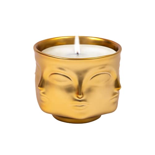 Parfumierte Kerze Gilded Muse keramik weiß gold / Porzellan - Duftnote rosa Pfeffer - Jonathan Adler - Rosa Pfeffer / Weiß & Gold - Porzellan, Wachs