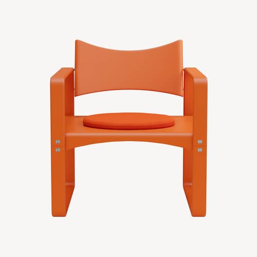  Accessory textile orange / Seat cushion for Armchair Series 270 F - Verpan - Orange Fabric - Fabric, Foam
