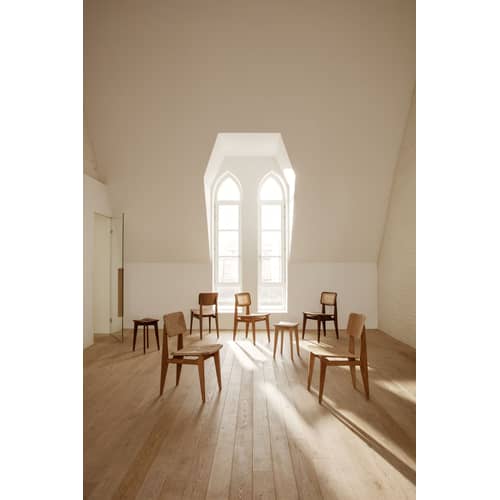 C-Chair Chair natural wood / Paper cord - 1947 reissue - Gubi - Natural cord / Oak - Oak plywood, Paper string, Solid oak