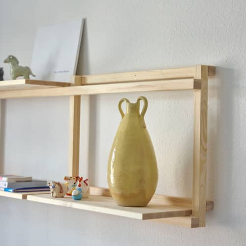 Etagère murale Groove / L 192 x H 47,5 cm - KARUP DESIGN - L 192 x H 47,5 cm / Pin - Pin massif certifié FSC