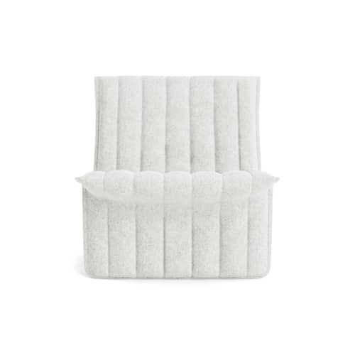 Fauteuil rembourré Limit / Réédition 1974 - Normann Copenhagen - Gris clair (tissu Hallingdal 110) -  Ouate, Acier, Tissu Kvadrat