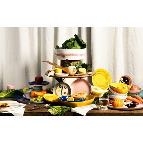 Feast Petit fours plates ceramic multicoloured XS / Ø 16 cm - Serax - Face 1 / Multicoloured - Enamelled sandstone