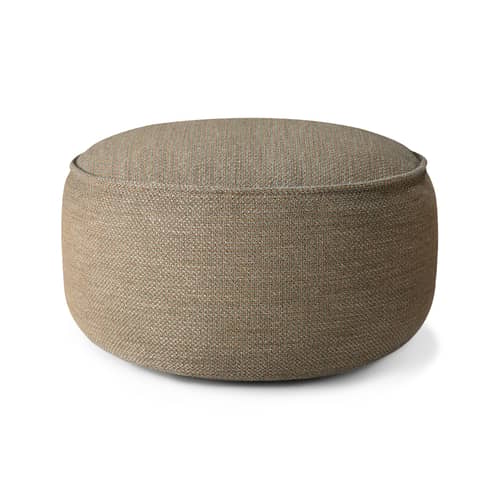 Pouf d\'extérieur Donut XL Outdoor / Ø 80 cm - Ethnicraft - Moka - Mousse, Tissu polypropylène