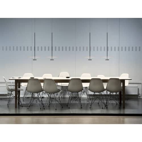 Suspension Flat LED métal gris / Ø 40 cm - 2 disques / Dimmable DALI-2 - Vibia - Gris (dimmable DALI-2) - Aluminium