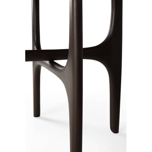 Table d\'appoint PI bois marron / Ø 47 x H 50 cm - Ethnicraft - Acajou foncé - Acajou massif teinté