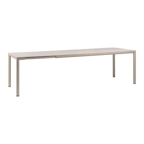 Tevere Extending table composite material beige / 211-275 x 100 cm - NARDI - Rope - Fibreglass resin, Varnished aluminium
