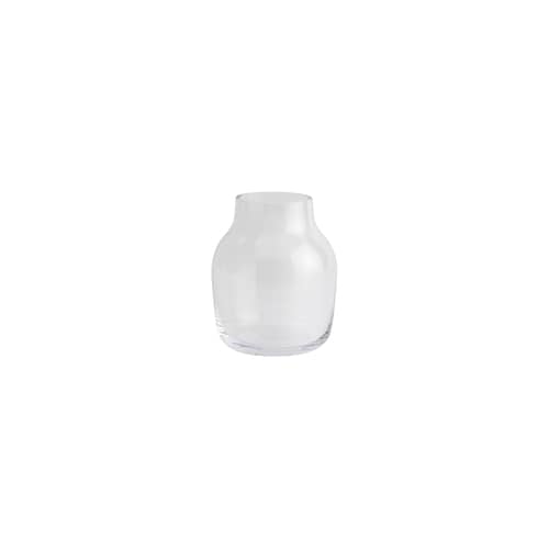 Vase Silent verre transparent / Ø 11 x H 13,4 cm - Muuto - Transparent - Verre soufflé bouche
