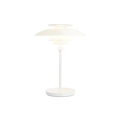PH 80 Wireless rechargeable lamp plastic material white / LED - 1974 - Louis Poulsen - Opal white / Base, legs - Aluminium, Opal acrylique, Steel