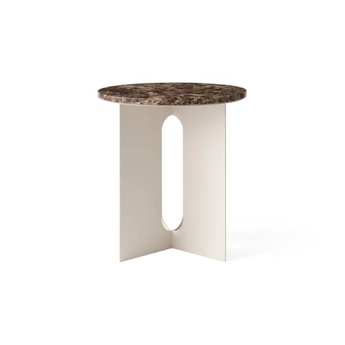  Accessory marble brown / Tray for Androgyne End table Ø 40 cm - Audo Copenhagen - Tray / Emperador marble - Emperador marble
