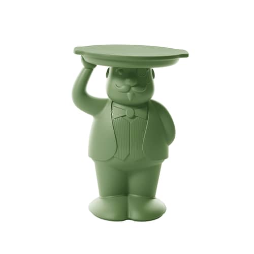 Beistelltisch Ambrogio plastikmaterial grün / 42,5 x 38,5 x H 60,5 cm - Polyethylen - Slide - Malvengrün - Polyäthylen