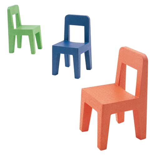 Chaise enfant Seggiolina Pop bleu / Enzo Mari 2005 - Magis - Bleu - Polypropylène expansé
