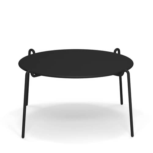 Rio R50 Coffee table metal black / Ø 104 cm - Metal - Emu - Black - Steel