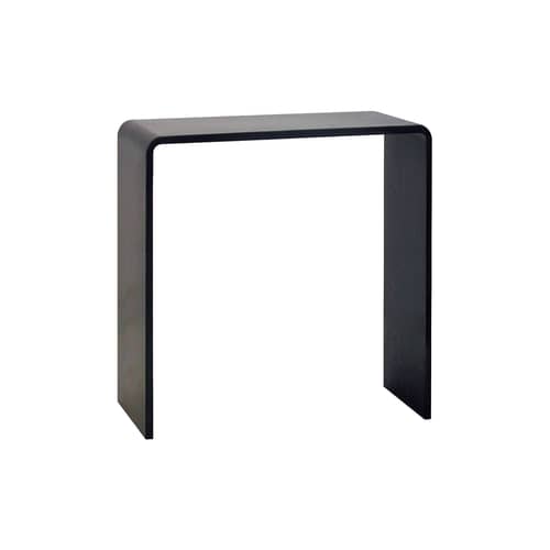 Solitaire Console metal black L 100 x Prof 28 x H 100 cm - Zeus - Black steel - Phosphated steel