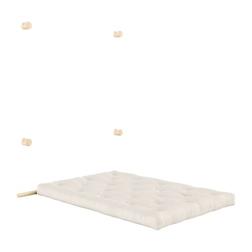 Canapé convertible Hooked / L 135 cm - Modulable 3 positions - KARUP DESIGN - Lin 914 / Pin - Fibres recyclées mélangées, Mousse, Pin massif certifié FSC