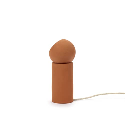 Lampada da tavolo Terra Small ceramica rosso arancione / Ø 12 x H 29 cm - Terracotta / Riflettori puntati su - Serax - Ø 12 x H 29 cm - Terracotta