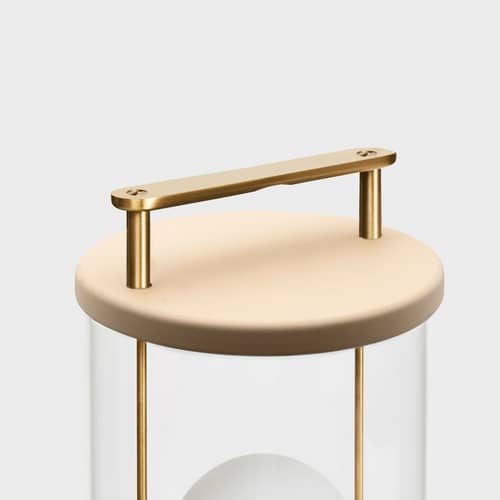 Lampe sans fil rechargeable The Muse 2.0 métal rose / IP44 - TALA - Rose Setting Plaster - Aluminium, Verre borosilicaté