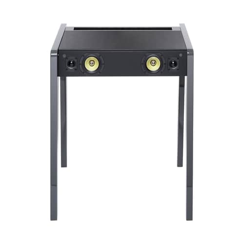 LD 130 Bluetooth speaker wood grey Laptop, iPhone & iPod compatible - W 69 cm - La Boîte Concept - Light grey - Leather, MDF