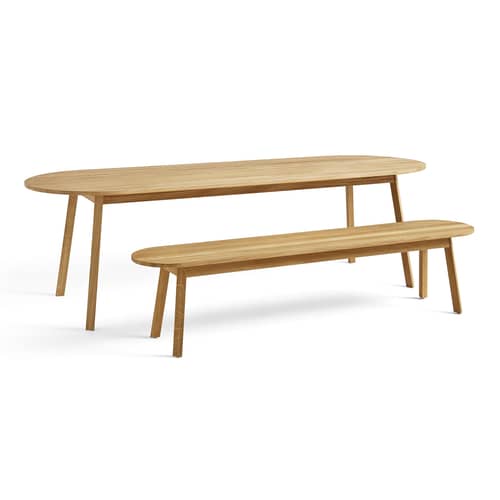 Ovaler Tisch Triangle holz beige / 250 x 85 cm - Hay - Eiche geölt - Eiche
