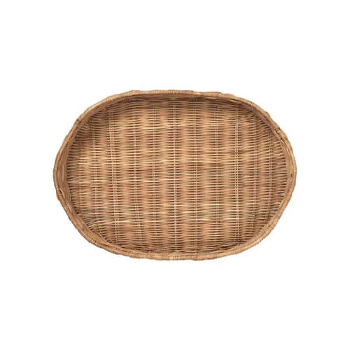 Panier Lola rotin / Plateau - 50 x 35 cm - BROSTE COPENHAGEN - Ovale / 50 x 35 cm - Rotin tressé
