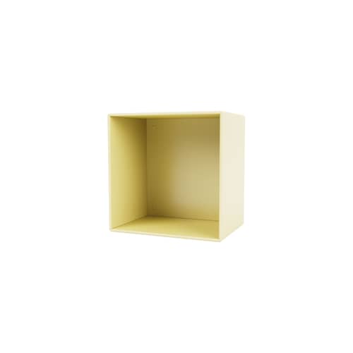 Portaoggetti da parete Montana Mini 1001 legno giallo / Aperto - 35 x 35 x P 25 cm - MONTANA - Camomilla 159 - MDF laccato