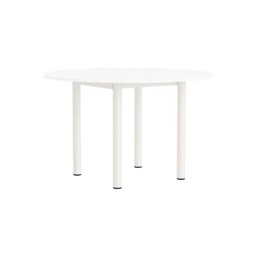 Annex Round table wood white / Ø 120 cm - Hay - Ø 120 cm - Recycle aluminium, Stratified