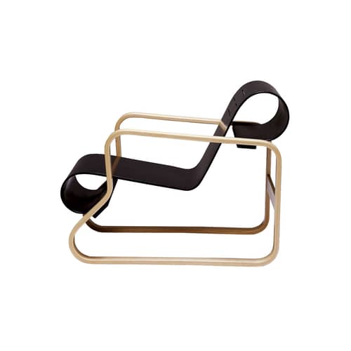 Sessel 41 Paimio holz schwarz / Alvar Aalto, 1932 - ARTEK - Schwarz - Birke Schichtholz, Birkenholzfurnier