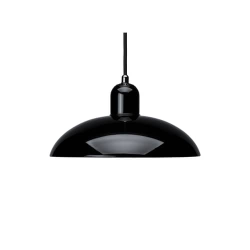 Sospensione Kaiser Idell metallo nero / Ø 28,5 cm - Riedizione 1930 - Fritz Hansen - Nero brillante - Acciaio laccato