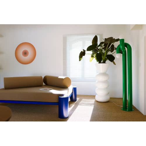 Stehleuchte Modulation grau silber metall / H 185 cm - Aluminium - Axel Chay - Hochglanz - Glas, poliertes Aluminium