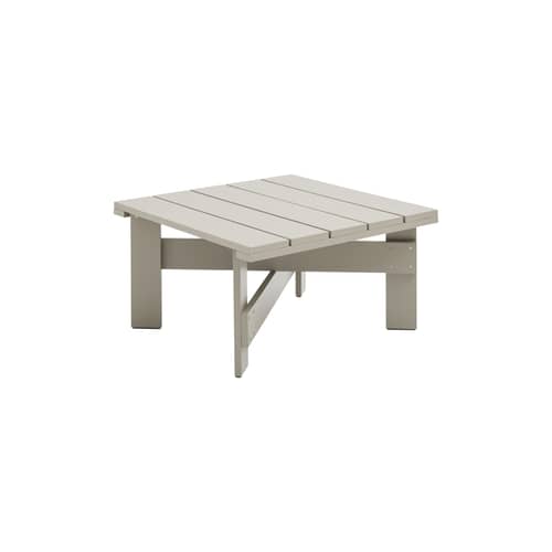 Table basse Crate Outdoor bois beige / Gerrit Rietveld, 1934 - 75,5 x 75,5 x H 40 cm - Hay - London fog - Pin massif laqué