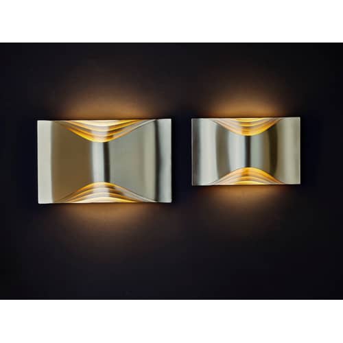 Respiro Small Wall light gold metal / L 23 cm - Metal - DCW éditions - L 23 cm / Gold - Anodized aluminium