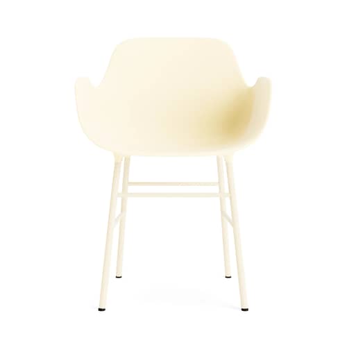 Form Armchair plastic material beige / Base, legs Metal - Normann Copenhagen - Cream - Lacquered metal, Polypropylene