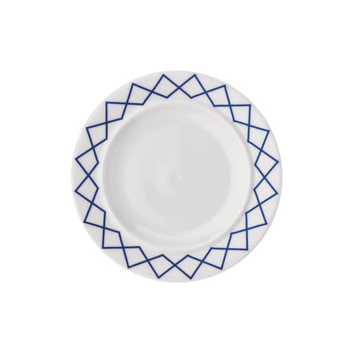 Set  4 assiettes à dessert La Bella Tavola Ø 20 cm - céramique / Ettore Sottsass - Alessi - Motif bleu - Porcelaine fine