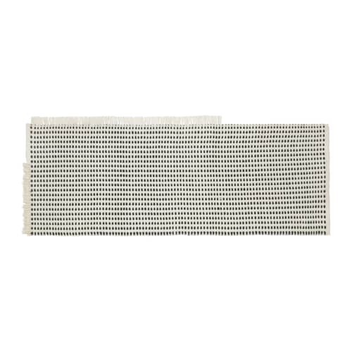 Außenteppich Way Runner textil blau / 70 x 180 cm - Plastikflaschen-Recycling - Ferm Living - Naturweiß / Blau - Recyceltes Polyester