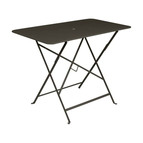 Klapptisch Bistro metall braun / 97 x 57 cm - 4 Personen - Sonnenschirm Loch - Fermob - Tonka - lackierter Stahl